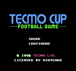Tecmo Cup - Football Game (Spain) Title Screen